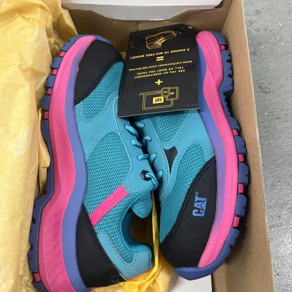 Caterpillar P91334 Women's Size 5.5 Tile Blue Quake Composite Toe Work Shoes