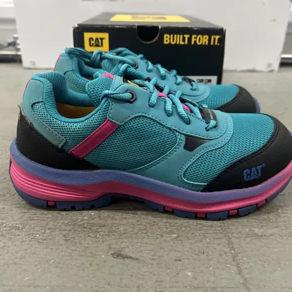 Caterpillar P91334 Women's Size 5.5 Tile Blue Quake Composite Toe Work Shoes