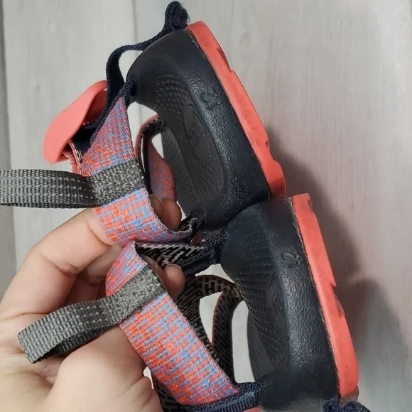 Chaco Z/1 Kids Bigs Girl Penny Coral Outdoor Sandals shoes sz 12