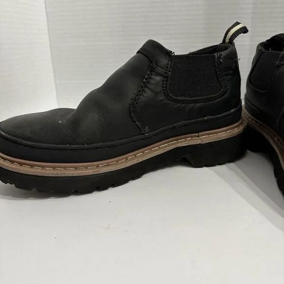 Chinook Workhorse Romeo Black Leather Work‎ Shoes Boots Slip-on Men's Size 7