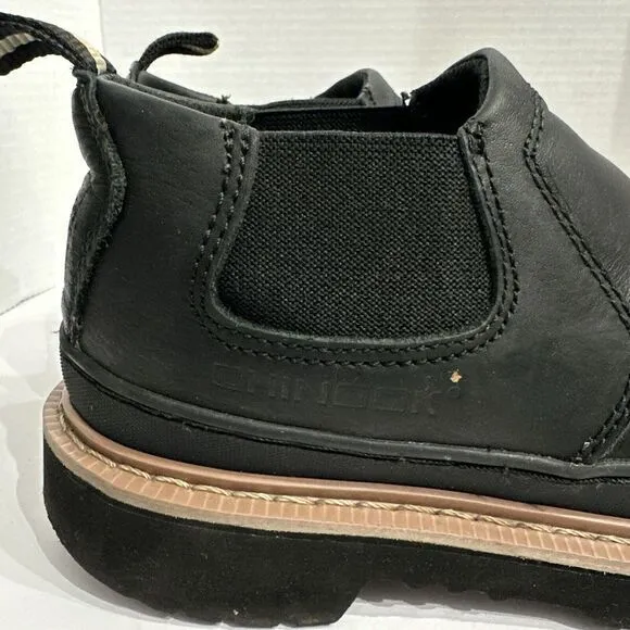 Chinook Workhorse Romeo Black Leather Work‎ Shoes Boots Slip-on Men's Size 7