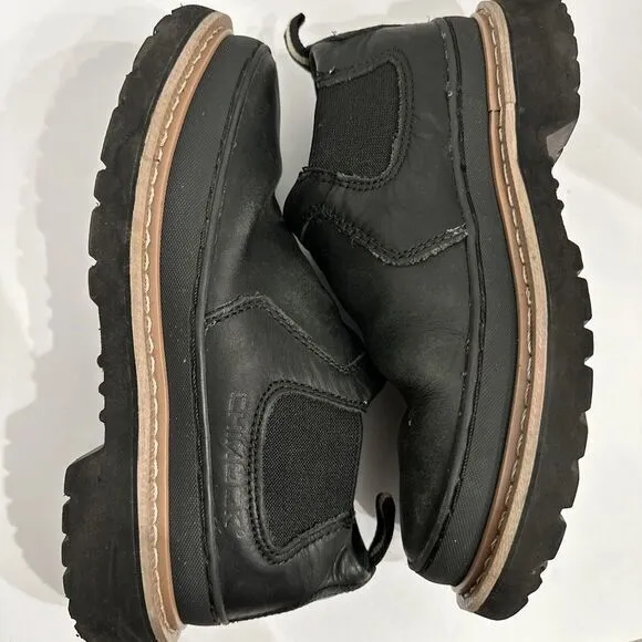 Chinook Workhorse Romeo Black Leather Work‎ Shoes Boots Slip-on Men's Size 7