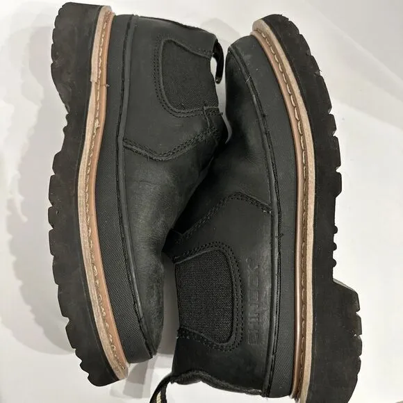 Chinook Workhorse Romeo Black Leather Work‎ Shoes Boots Slip-on Men's Size 7