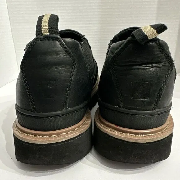 Chinook Workhorse Romeo Black Leather Work‎ Shoes Boots Slip-on Men's Size 7