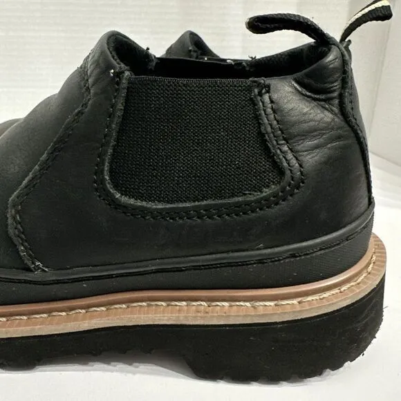 Chinook Workhorse Romeo Black Leather Work‎ Shoes Boots Slip-on Men's Size 7