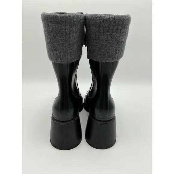 Chlo� 'Betty' Black 50Mm Rain Boots Size OS