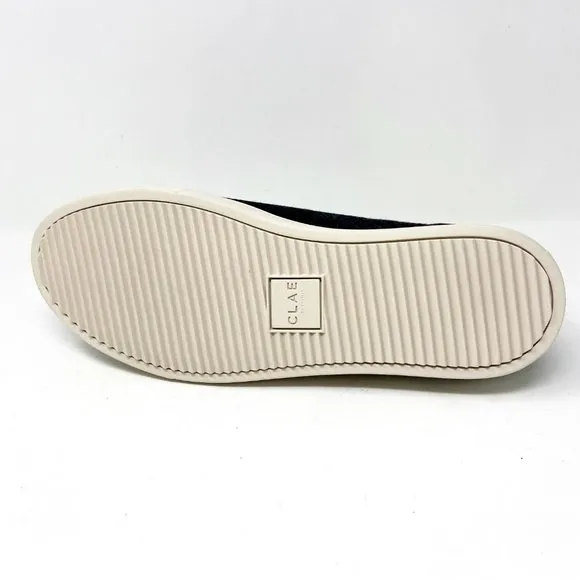 Clae Bradley Textile Black Wool Cream Mens Premium Sneakers