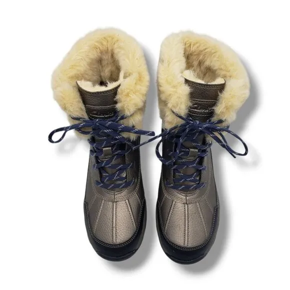 Clarks Collection Mazlyn Arctic Boots Womens 8.5 Faux Fur Duck Snow Hiking