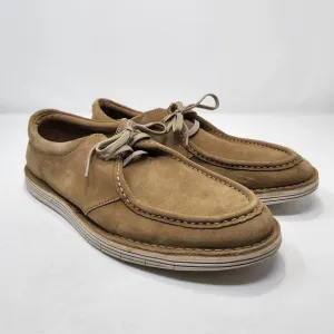 Clarks Collection Mens Forge Run Tan Suede Leather Slip On Loafer Shoes Size 12M