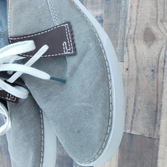 Clarks Neelix Vibe Ortholite  Comfort Oxford Taupe Gray men's sz 9.5