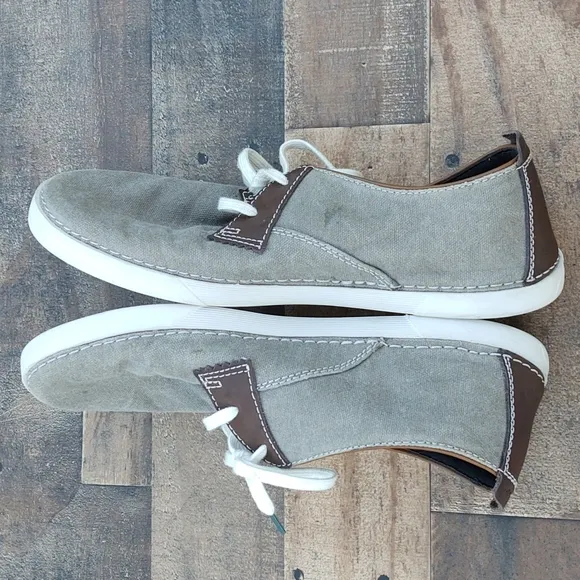 Clarks Neelix Vibe Ortholite  Comfort Oxford Taupe Gray men's sz 9.5