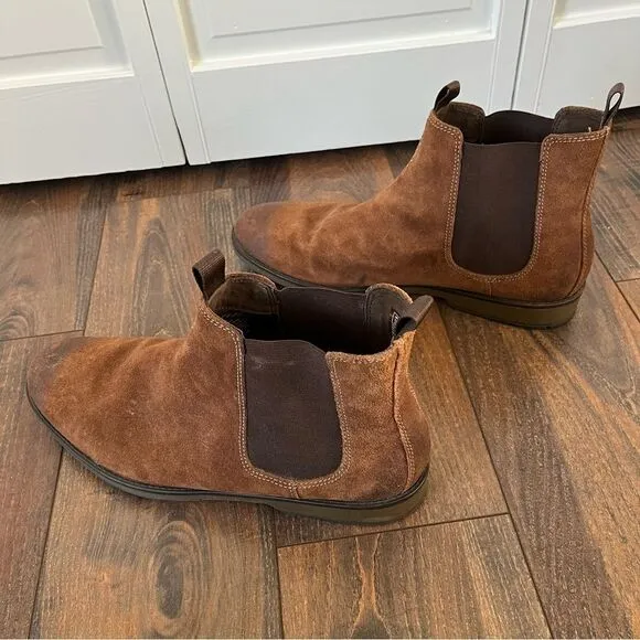Clarks Mens Clarkdale Hall Dark Brown Suede Pull On Chelsea Boot Size 13