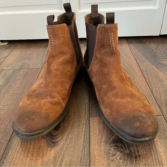 Clarks Mens Clarkdale Hall Dark Brown Suede Pull On Chelsea Boot Size 13