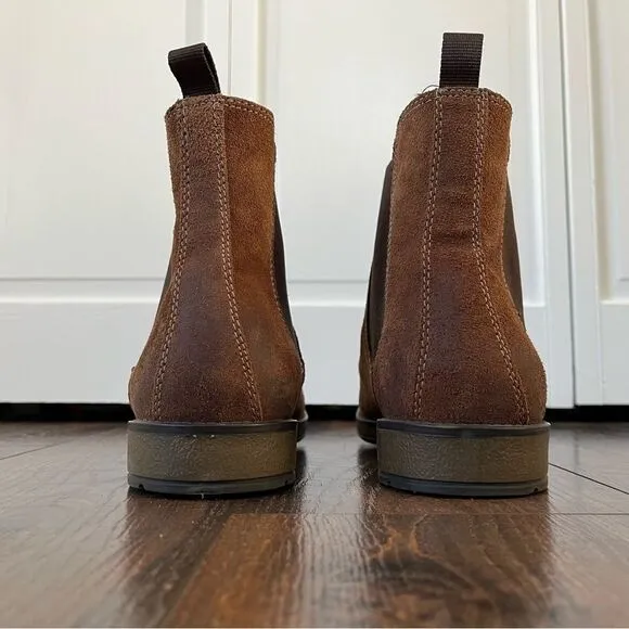 Clarks Mens Clarkdale Hall Dark Brown Suede Pull On Chelsea Boot Size 13