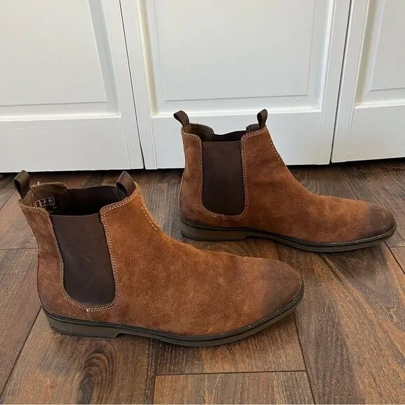 Clarks Mens Clarkdale Hall Dark Brown Suede Pull On Chelsea Boot Size 13
