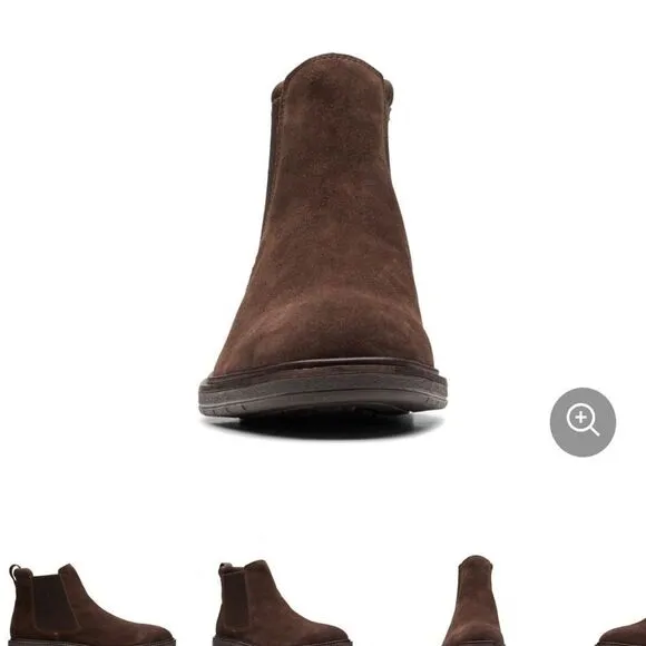 Clarks Mens Clarkdale Hall Dark Brown Suede Pull On Chelsea Boot Size 13