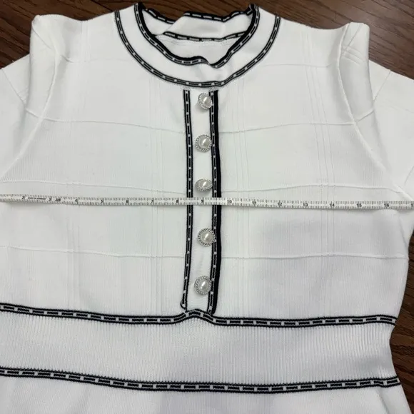 Classic Elegant Waisted Round Neck Sweater Dress