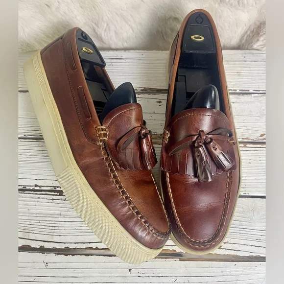 CLEAN 9.5 42.5 GH Bass USA Weejuns Cup Larson Penny Loafer Shoes