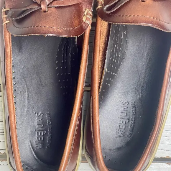 CLEAN 9.5 42.5 GH Bass USA Weejuns Cup Larson Penny Loafer Shoes
