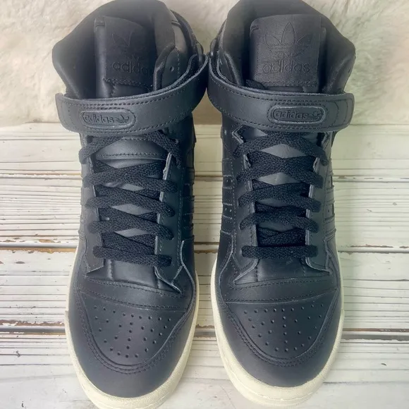 CLEAN Size 8 - adidas Forum 84 High Black Sparkle Rhinestone Women's Shoes