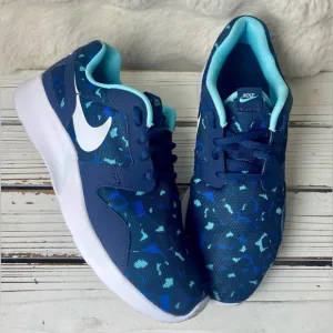 CLEAN Size 9 Nike Kaishi Print Navy Blue White Teal Green Running Shoes Retired