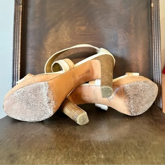 Coach Brynn Platform Sandals Heels Leather 9