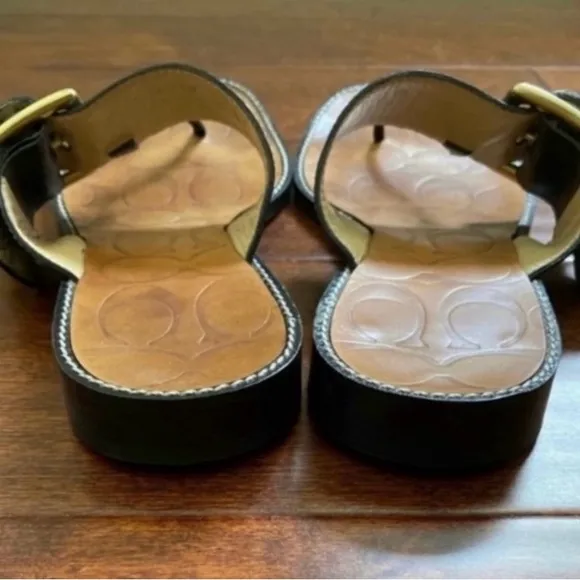 Coach Large Buckle Sandals