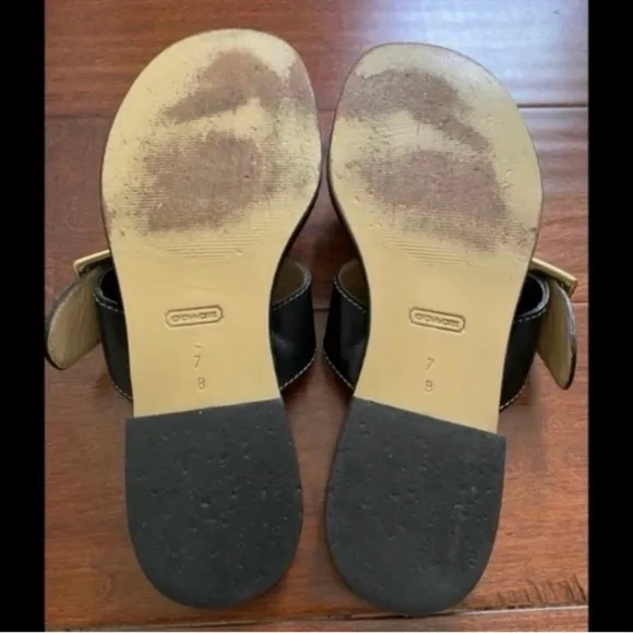 Coach Large Buckle Sandals