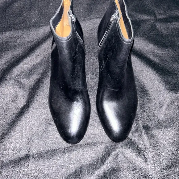 Coach Maya Leather Wedge Ankle Boots