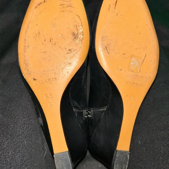 Coach Maya Leather Wedge Ankle Boots