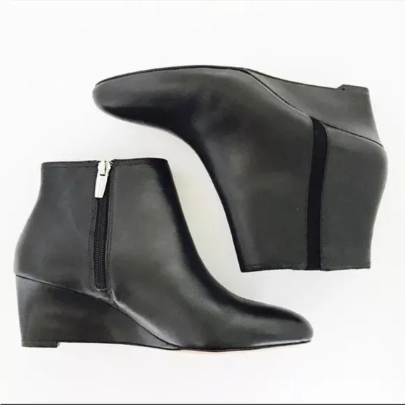 Coach Maya Leather Wedge Ankle Boots