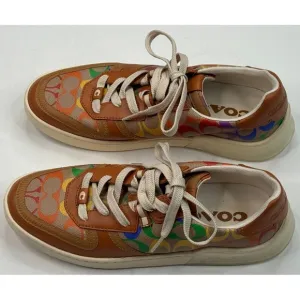 Coach Men's City Sole Court Sneaker Pride Rainbow Signature Size 8.5 D
