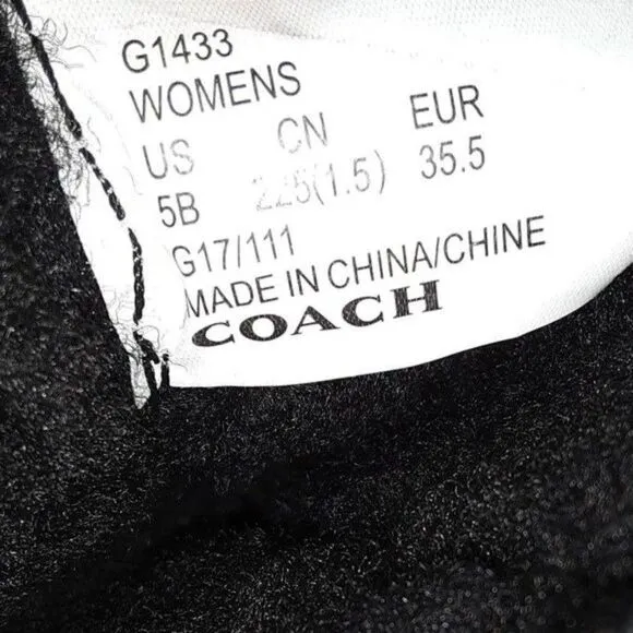 COACH Womens size 5B Shearling Harness Suede Winter Boots