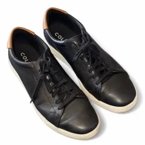 Cole Haan Black Leather Sneakers Men’s 12 Lace-Up Low Top Casual Shoes