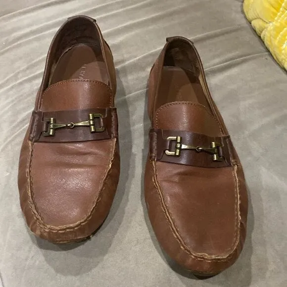 Cole Haan Brown Leather Slip On Loafer Shoes Size 13 Medium