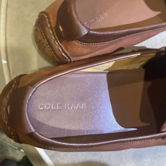 Cole Haan Brown Leather Slip On Loafer Shoes Size 13 Medium
