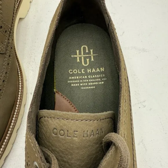COLE HAAN Brown Rugged Tread American Classics Longwing Oxford Shoes Size 12 M