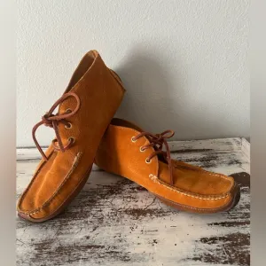 Cole Haan Chukka Camel Suede Boots Men 9.5M Comfort C13104 Preppy Driver Shoes
