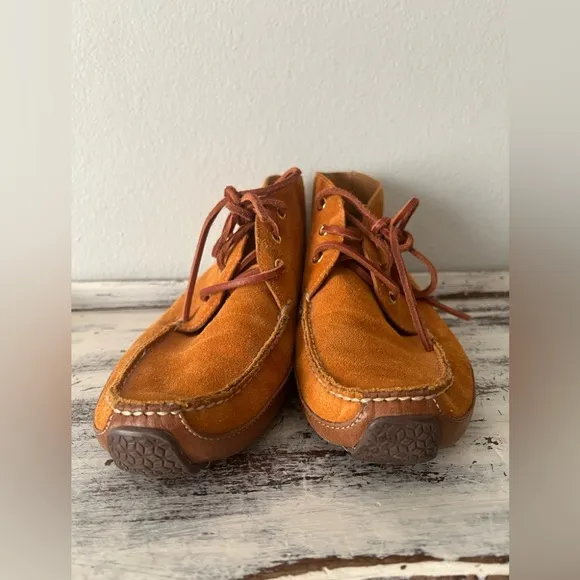 Cole Haan Chukka Camel Suede Boots Men 9.5M Comfort C13104 Preppy Driver Shoes