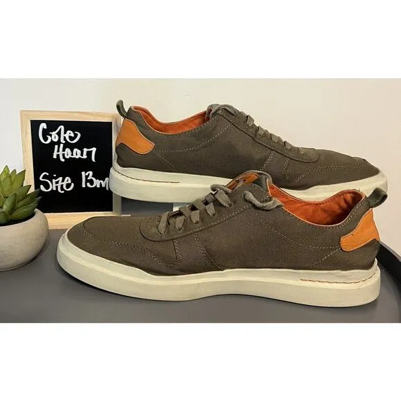 Cole Haan GrandPro 360 Rally Canvas Stone Grey/Dark Fern Men's Casual Shoe Sz13m
