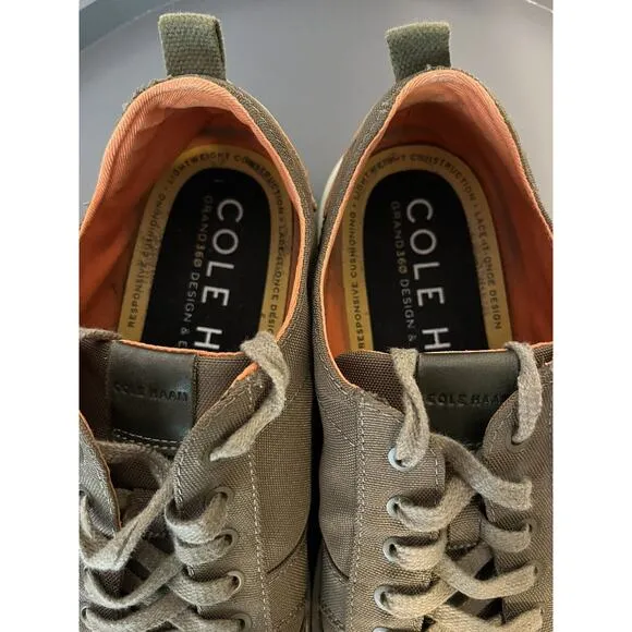 Cole Haan GrandPro 360 Rally Canvas Stone Grey/Dark Fern Men's Casual Shoe Sz13m