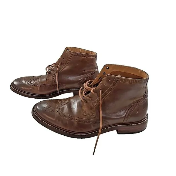 Cole Haan Men 12 Williams Chukka Boots Wingtip Oxford Leather Ankle Shoes C20291