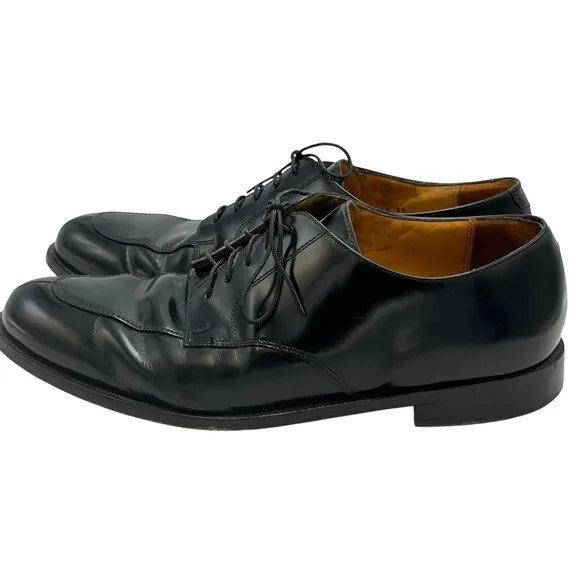Cole Haan Mens 12 D Calhoun Split Toe Black Leather Oxford Dress Shoes Formal