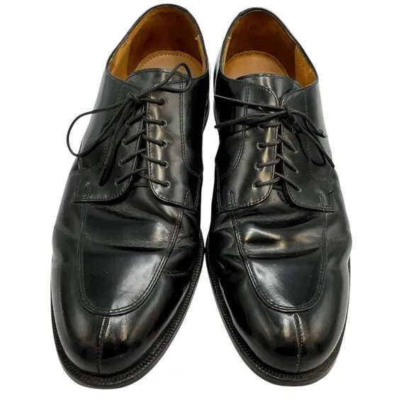 Cole Haan Mens 12 D Calhoun Split Toe Black Leather Oxford Dress Shoes Formal