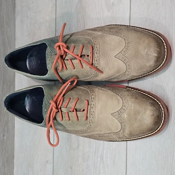 Cole Haan Men's Oxford Suede Brogue Shoes Sz 12M