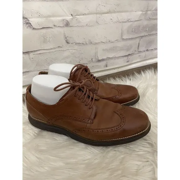 Cole Haan Men's Sz 10M‎ ZEROGRAND Wingtip Oxford Shoes Brown C26472