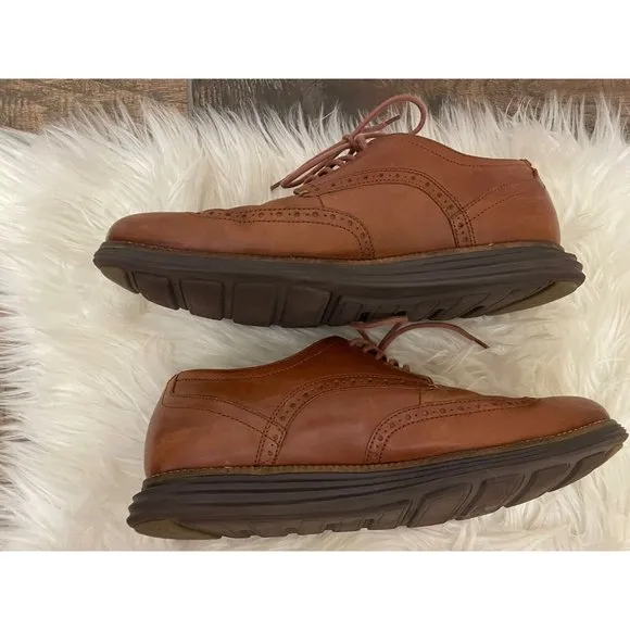 Cole Haan Men's Sz 10M‎ ZEROGRAND Wingtip Oxford Shoes Brown C26472