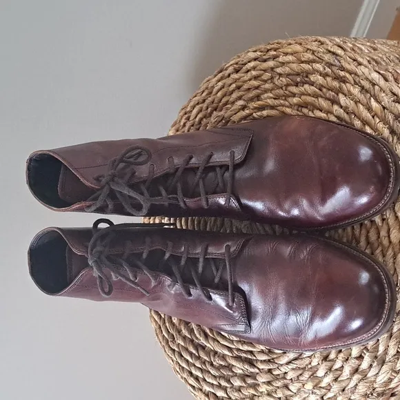 Cole‎ Haan Mens Williams II Mens Dress Boots Brown Leather Lace Up Size 10.5