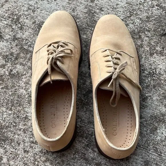 Cole Haan Men's Derby Oxfords Casual Shoes Leather Tan Size 8.5‎ D