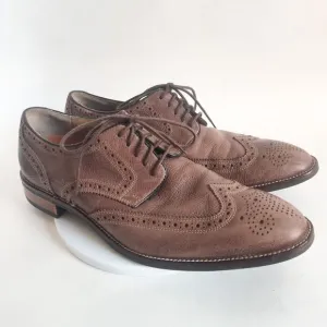 Cole Haan Oxford Mens 10.5 Wingtip Lenox Hill Casual Leather C12228 Brown Shoes